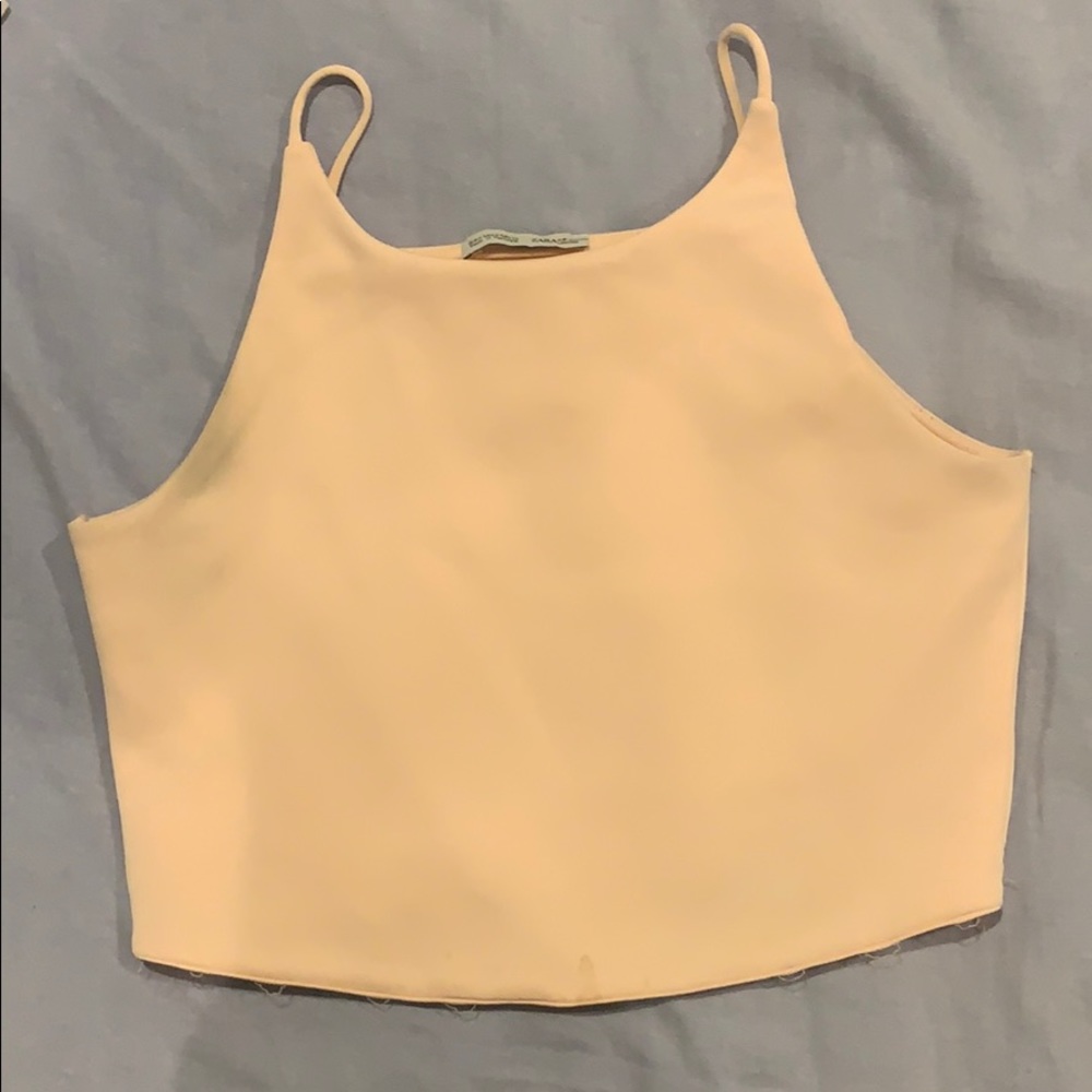 coral Zara top